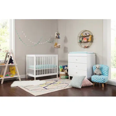 Babyletto Gelato Mini 4-in-1 Convertible Standard Nursery Furniture Set In White;natural Walnut