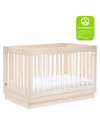 Babyletto Harlow Acrylic 3-in-1 Convertible Crib In Washed Natural/acrylic