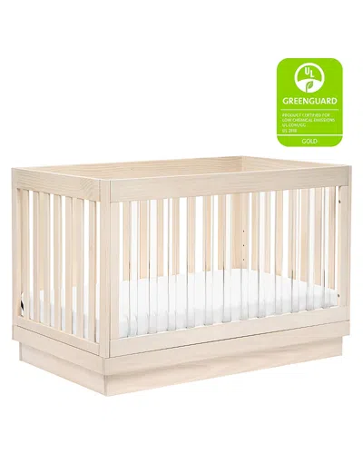 Babyletto Harlow Acrylic 3-in-1 Convertible Crib In Washed Natural/acrylic