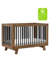 Babyletto Hudson 3-in-1 Convertible Crib In Natural Walnut/black