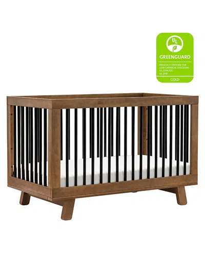Babyletto Hudson 3-in-1 Convertible Crib In Natural Walnut/black