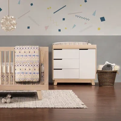 Babyletto Hudson 3-in-1 Convertible Nursery Furniture Set In Washed Natural - White,washed Natural