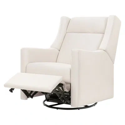 Babyletto Kiwi Deluxe Power Recliner And Swivel Glider With Heat And Massage In Performance Cream Eco-weave