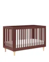 Babyletto Lolly 3-in-1 Convertible Crib With Toddler Bed Conversion Kit In Crimson/natural