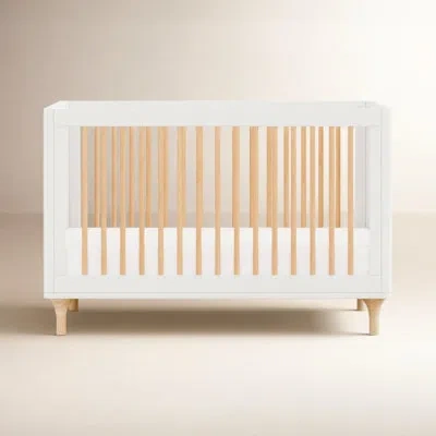 Babyletto Lolly 3-in-1 Convertible Crib In White,natural