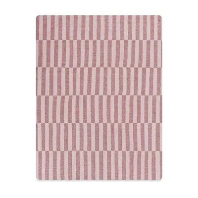 Babyletto Maroon Stripe Muslin All-stages Midi Crib Sheet In Red