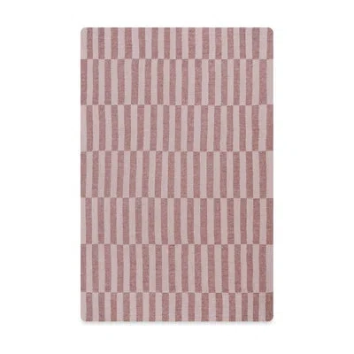 Babyletto Maroon Stripe Muslin Mini Crib Sheet In Red