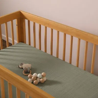 Babyletto Matcha Muslin Crib Sheet In Green