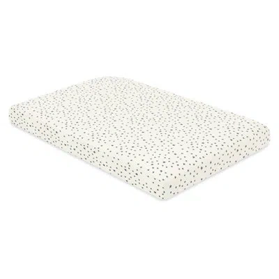 Babyletto Mini Crib Sheet In Gots Certified Organic Brushed Cotton In Cream