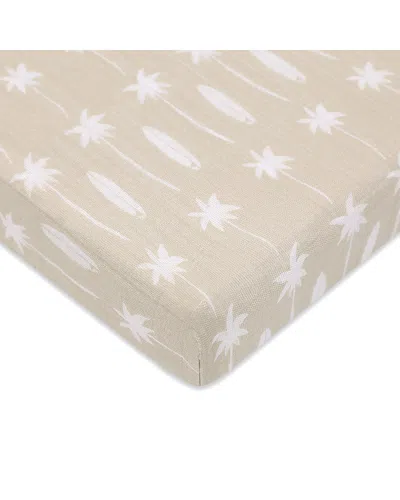 Babyletto Mini Crib Sheet In Gots Certified Organic Muslin Cotton In Beach Bum