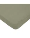 Babyletto Mini Crib Sheet In Gots Certified Organic Muslin Cotton In Green