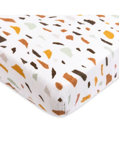 Babyletto Mini Crib Sheet In Gots Certified Organic Muslin Cotton In Multi