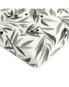 Babyletto Mini Crib Sheet In Gots Certified Organic Muslin Cotton In Olive Branches