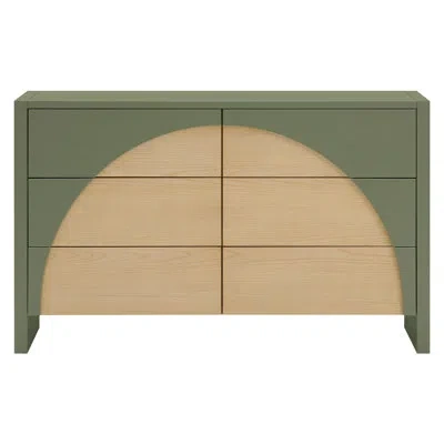 Babyletto Moab 6-drawer Assembled Dresser In Olive,ash