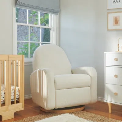 Babyletto Nami Electronic Recliner And Swivel Glider Recliner In Shearling With Usb Port In Performance Cream Polyester