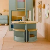 Babyletto Nessa Nesting Play Table In Light Sage And Honey