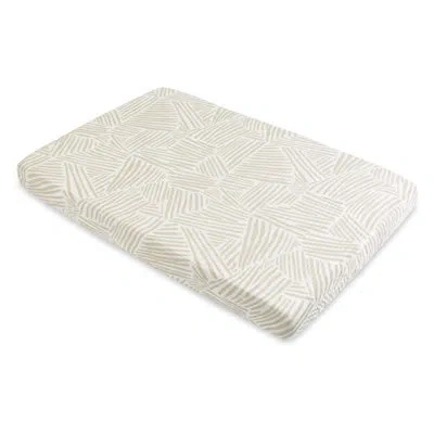 Babyletto Oat Stripe Mini Crib Sheet In Muslin Cotton