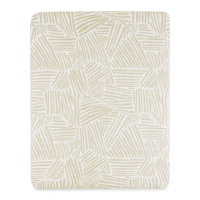 Babyletto Oat Stripe Muslin All-stages Midi Crib Sheet In Gots Certified Organic Cotton