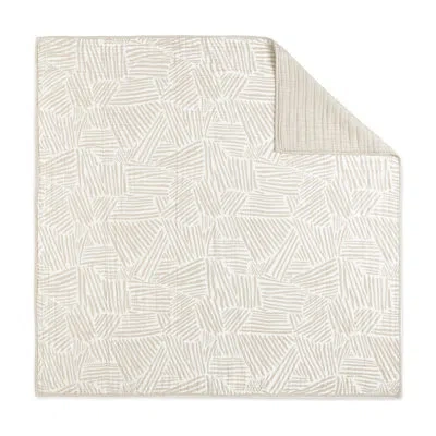 Babyletto Oat Stripe Quilt In 3-layer Muslin Cotton
