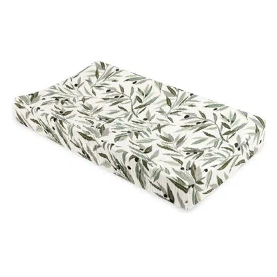 Babyletto Olive Branches Changing Pad Cover In Green