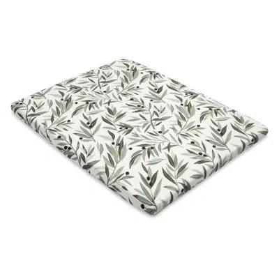 Babyletto Olive Branches Muslin All-stages Midi Crib Sheet In Gots Certified Organic Cotton In Green