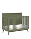 Babyletto Palma 4 In 1 Convertible Crib With Toddler Bed Conversion Kit In Olive
