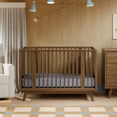 Babyletto Palma 8-in-1 Convertible All-stages® Crib With Bassinet & Toddler Bed Kits In Natural Walnut