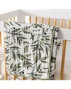 Babyletto Quilt In 3 Layer Gots Certified Organic Muslin Cotton In Green