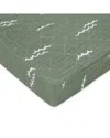 Babyletto Quilted Changing Pad Cover In Gots Certified Organic Muslin Cotton In Green