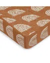 Babyletto Quilted Changing Pad Cover In Gots Certified Organic Muslin Cotton In Terracotta Rainbow