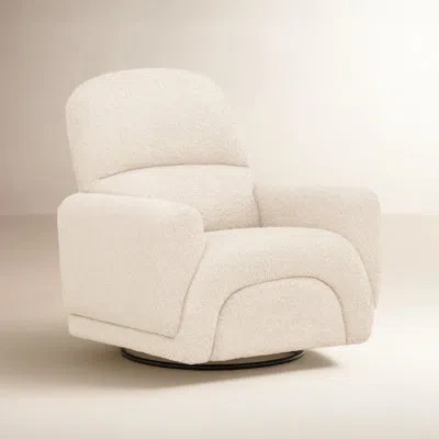 Babyletto Rainbow Recliner And Swivel Glider In Teddy Loop Almond Sherpa