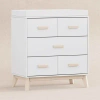 Babyletto Scoot 3 Drawer Changing Table In White,washed Natural