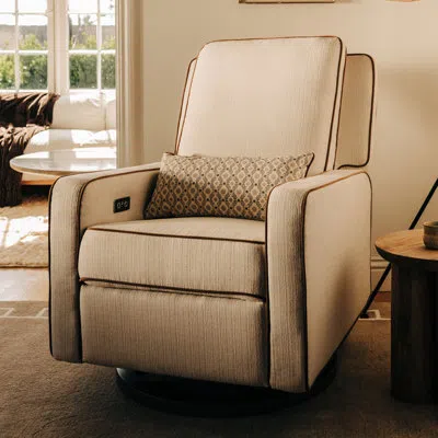 Babyletto Sigi Electronic Recliner And Glider With Usb Port By Nate Berkus In Neutral