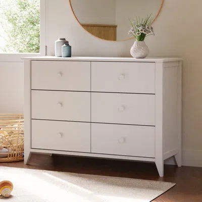 Babyletto Sprout 6 Drawer Double Dresser In White