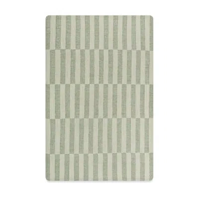 Babyletto Stripe Muslin All-stages Bassinet Sheet In Moss