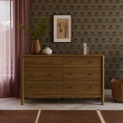 Babyletto Swell 6-drawer Assembled Dresser In Natural Walnut