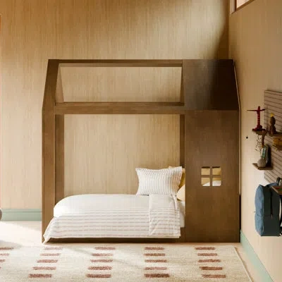 Babyletto Uchi Montessori-inspired House Twin Bed In Brown