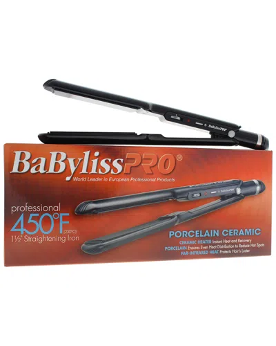Babylisspro 1.5in Porcelain Ceramic Straightening Flat Iron In Black