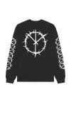 Babylon Barbed Long Sleeve Tee In Black