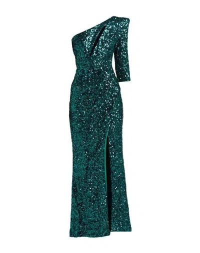 Babylon Black Label Woman Maxi Dress Emerald Green Size 8 Polyamide In Multi