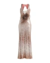 Babylon Collection Woman Maxi Dress Beige Size 10 Polyester, Elastane In Sand