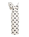 BABYLON BABYLON COLLECTION WOMAN MIDI DRESS OFF WHITE SIZE 10 COTTON, ELASTANE