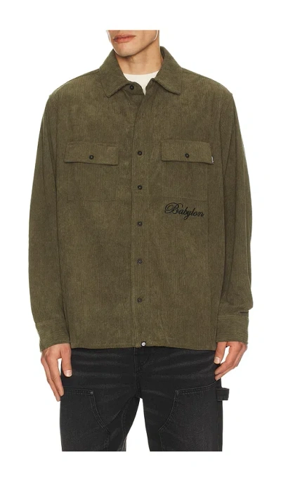 Babylon Corduroy Shirt In Green