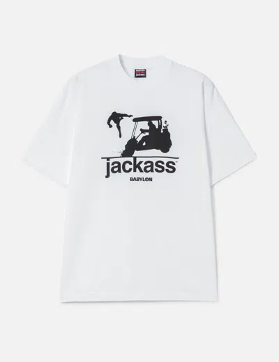 Babylon Jackass X  Golf Cart Tee In White