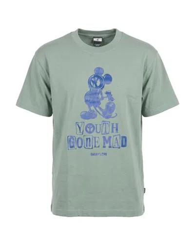 Babylon La Man T-shirt Sage Green Size 38 Cotton In Blue