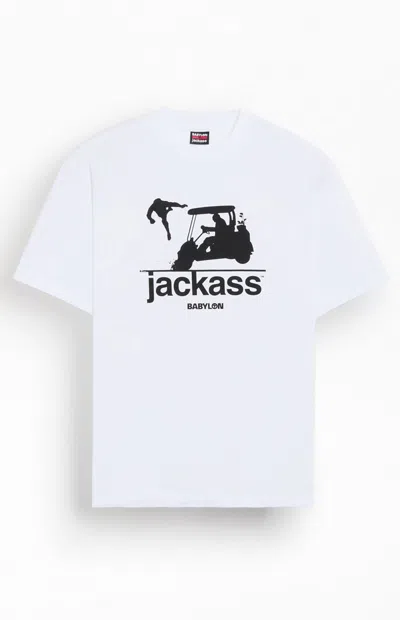 Babylon La Men's Jackass Babylon Golf Cart T-shirt In Cream In White