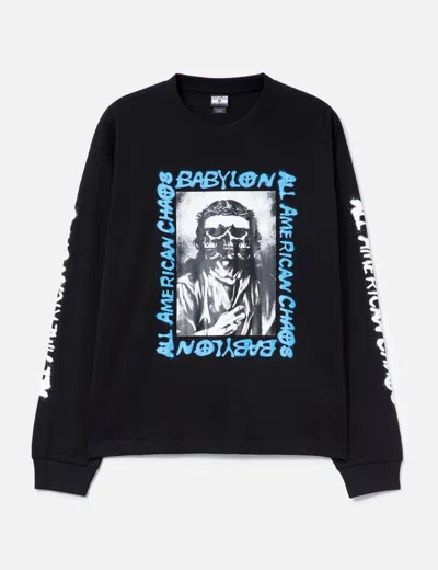 Babylon Long Sleeve American Chaos T-shirt In Black