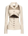 Babylon Woman Blazer Beige Size 6 Polyamide, Elastane In Brown