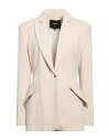 Babylon Woman Blazer Beige Size 8 Polyester, Elastane In Pink