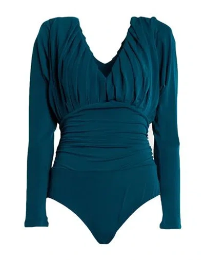 Babylon Woman Bodysuit Deep Teal Size 8 Polyester, Elastane In Green